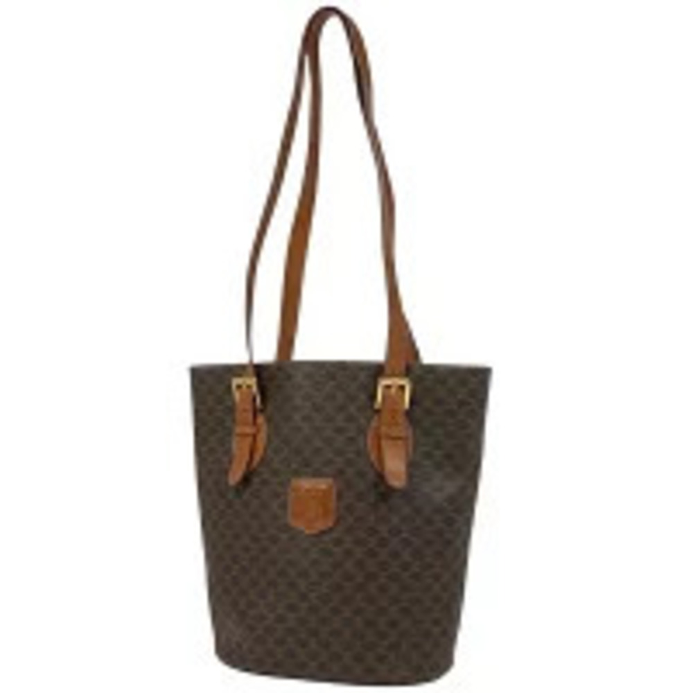 Celine Macadam tote bag shoulder bucket canvas brown